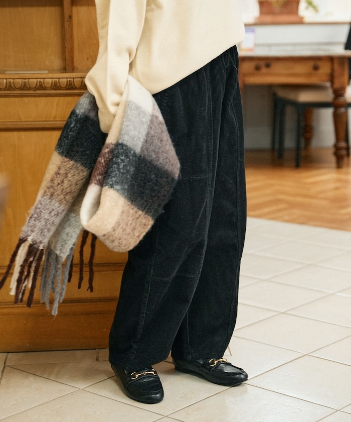 コーデュロイ バルーンパンツ/カーブパンツ