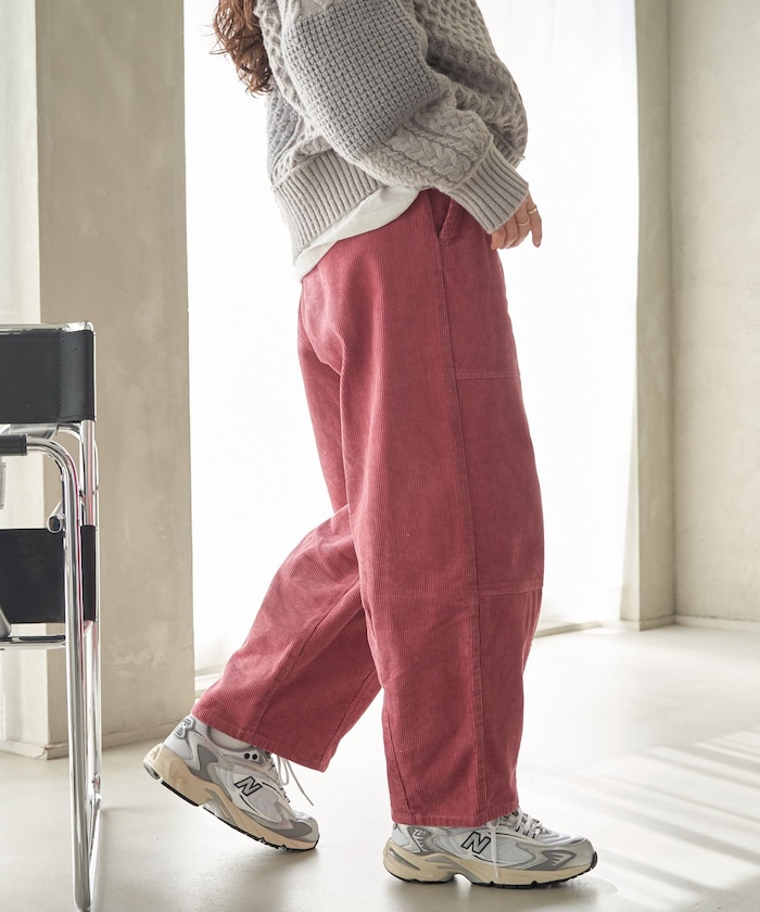 コーデュロイ バルーンパンツ/カーブパンツ