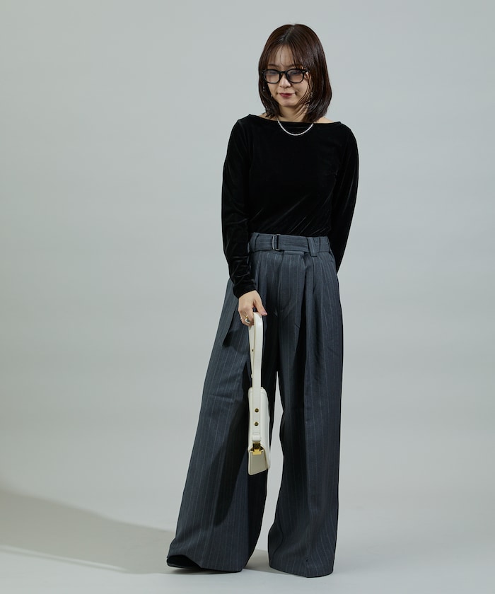 チャコールグレー：CHARCOAL STRIPE