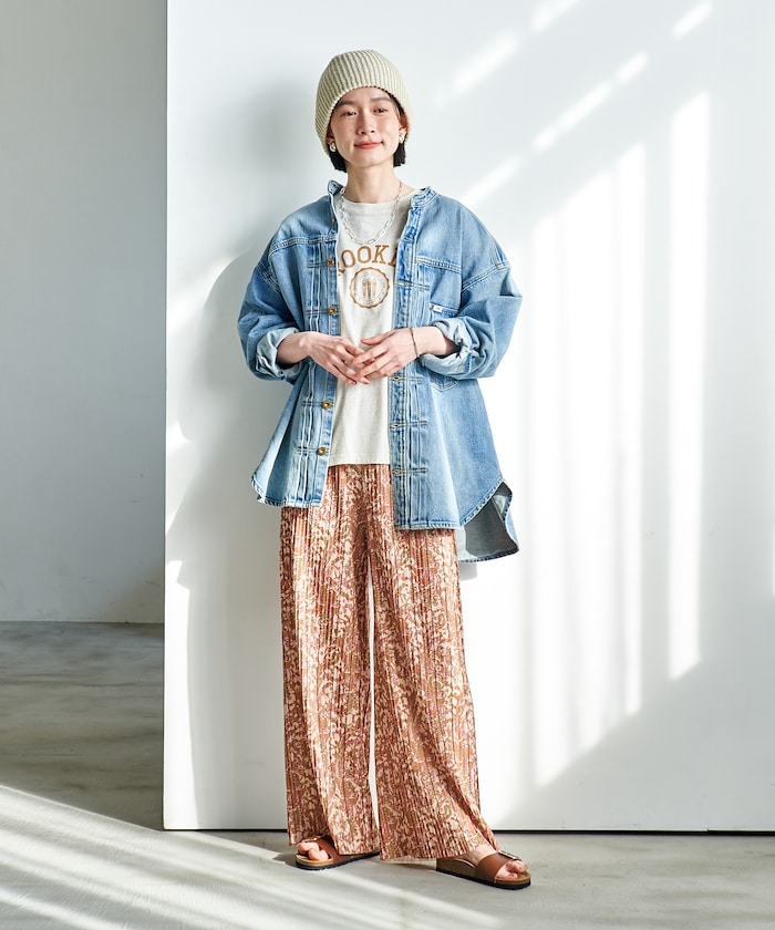 ベージュ：B.PAISLEY