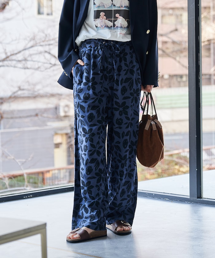 ＜低身長サイズあり＞リネンレーヨン イージーパンツ/コットンイージーパンツ