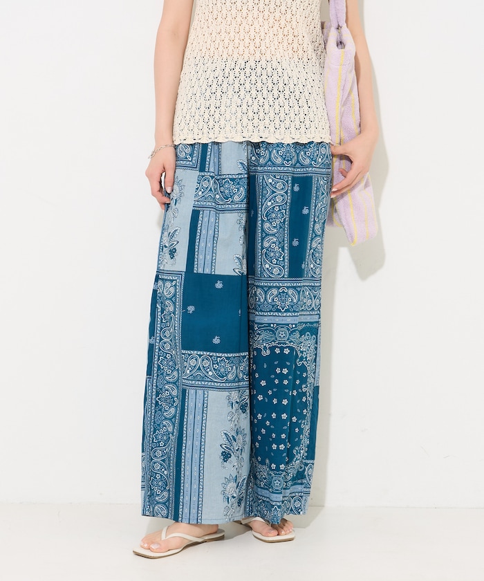 インド スカーフプリントパンツ