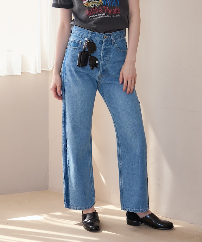 USAコットン ストレートデニムパンツ