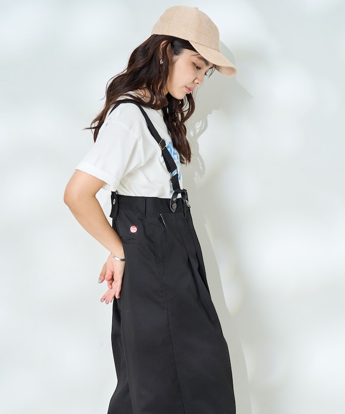 cygne ウエストギャザータックサスペンダーパンツ RED KAP/別注 サスペンダー付き ビッグ2タックツイルパンツ