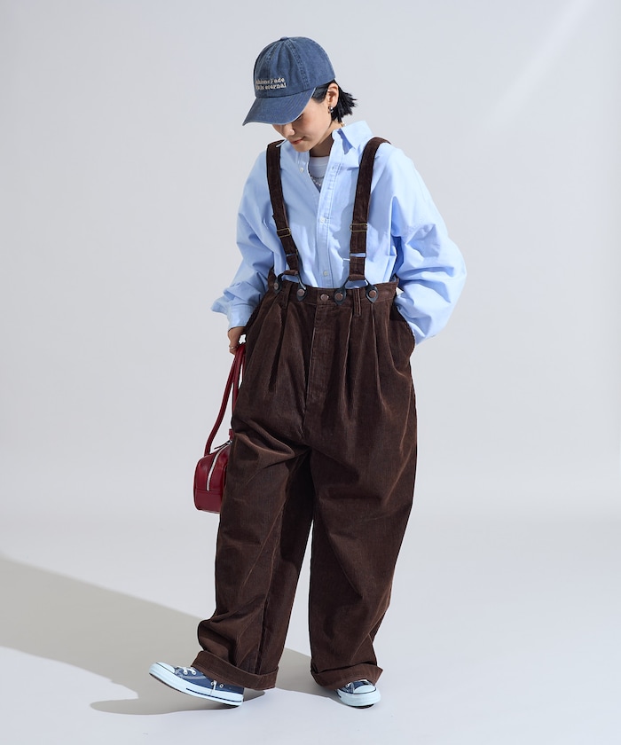 別注 コード サスペンダー付き ビッグ2タックパンツ