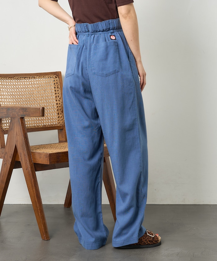 リネンレーヨン 紐付きイージーパンツ＜セットアップ対応＞