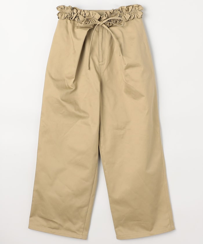 frill belt chino pants