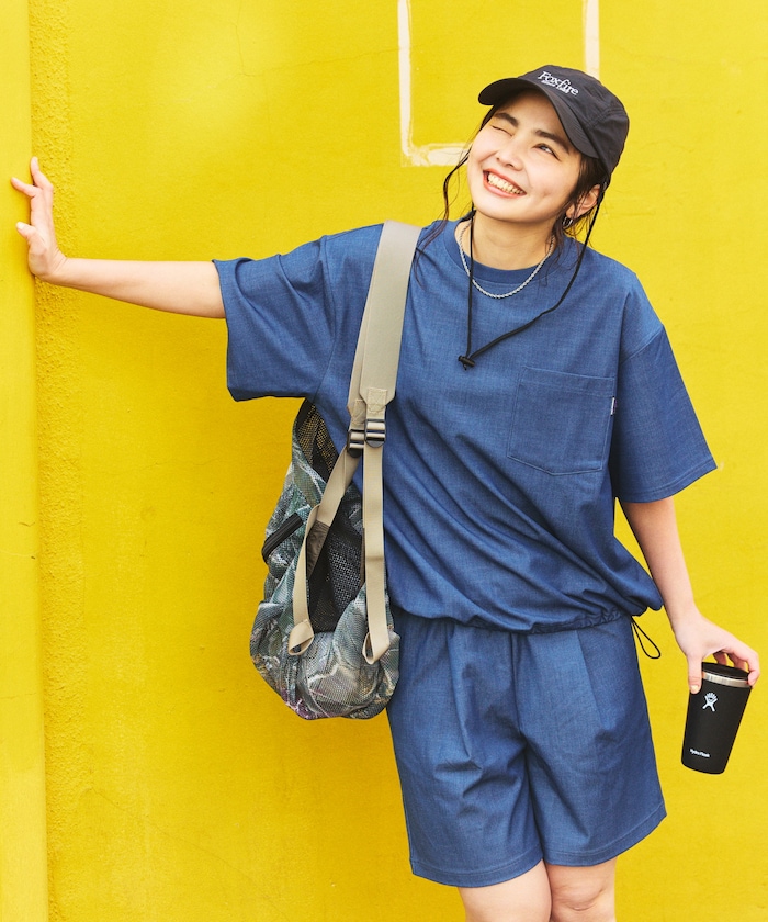 別注 デニムライク ショーツセットアップ