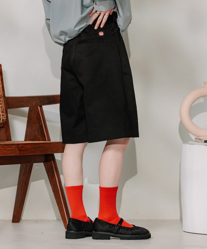 別注 紐付き タックハーフパンツ