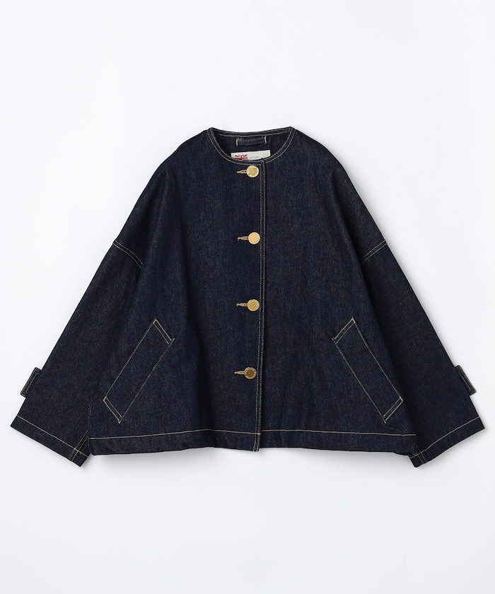 MALTON NO COLLAR SHORT DENIM