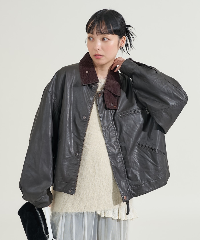 HERNO VINTAGE 80s ITALY製 コーデュロイジップブルゾン Vintage style Jacket 