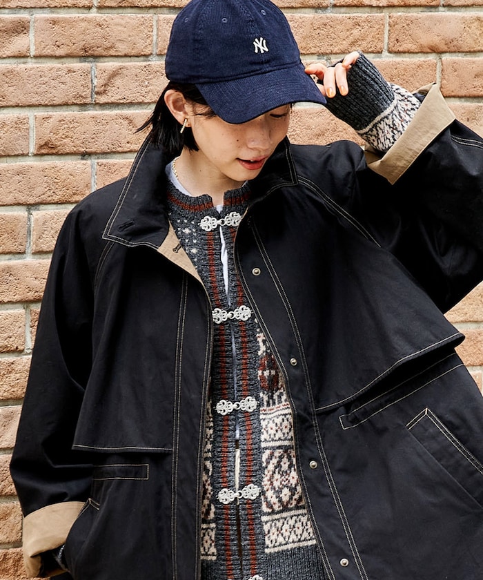 FREAK'S STORE/【セットアイテム】マルチウェイ ボアベスト付き 配色