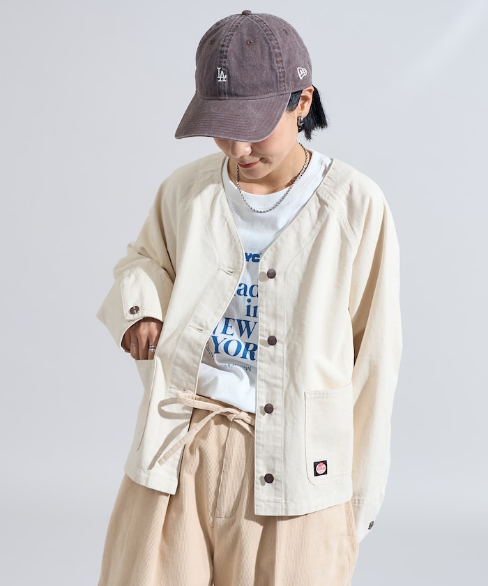 【RED KAP】 別注 ノーカラーVネックジャケット female 【RED KAP】 別注 ノーカラーVネックジャケット female
