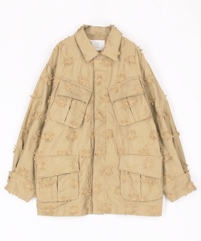 3D embroidery military shirt