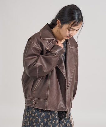 美品 フリークスストア ラムレザー ダブルライダース 定価36300円 M 