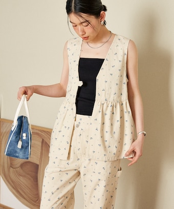Lee Chah Chah TWEED 2WAY OVERALLS 美品（ベスト｜Daytona Park 