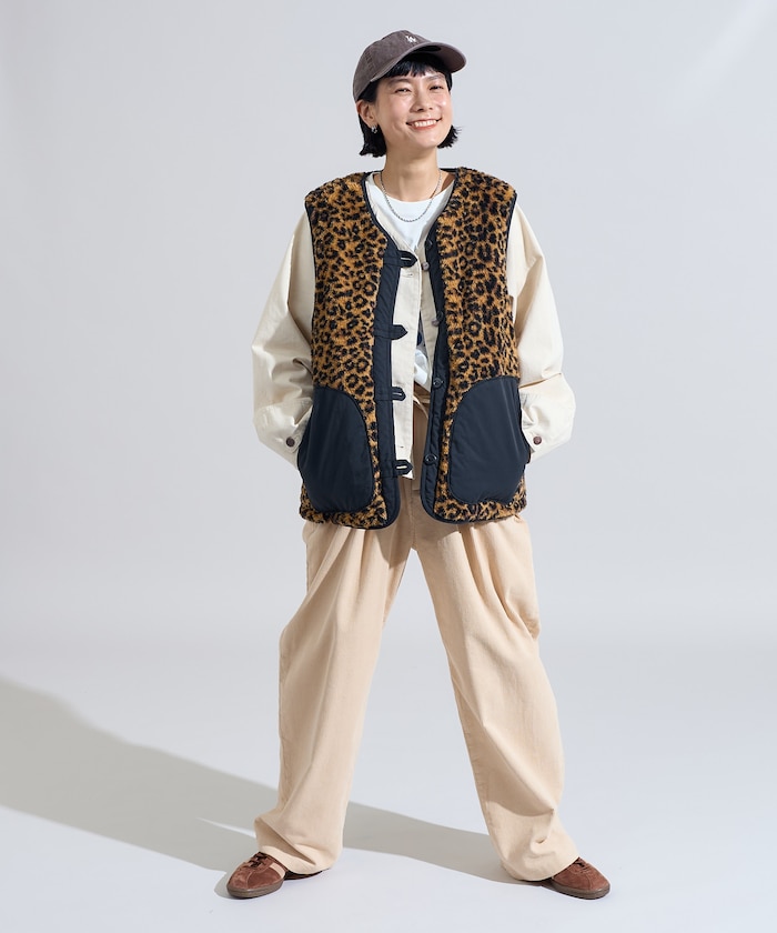 プリント/柄:BLK×LEOPARD