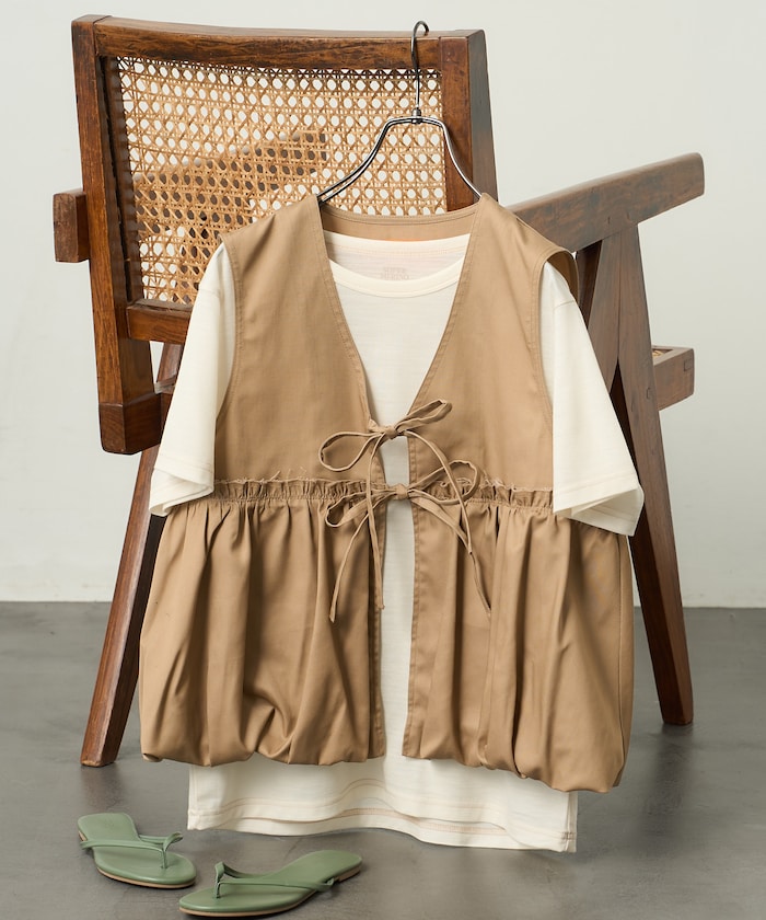 別注裾バルーン リボンベスト