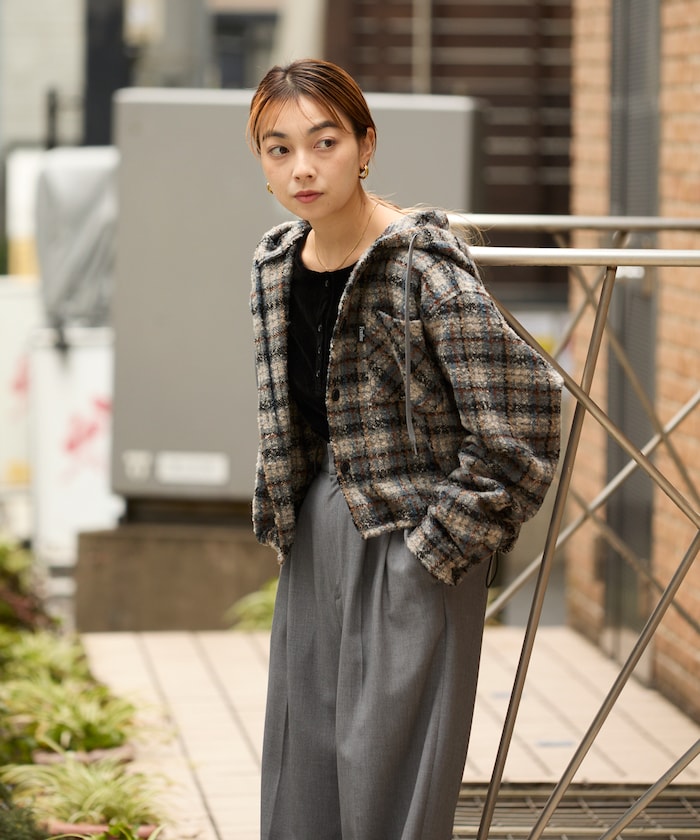 別注 フード ヘビー ネルシャツ ジャケット