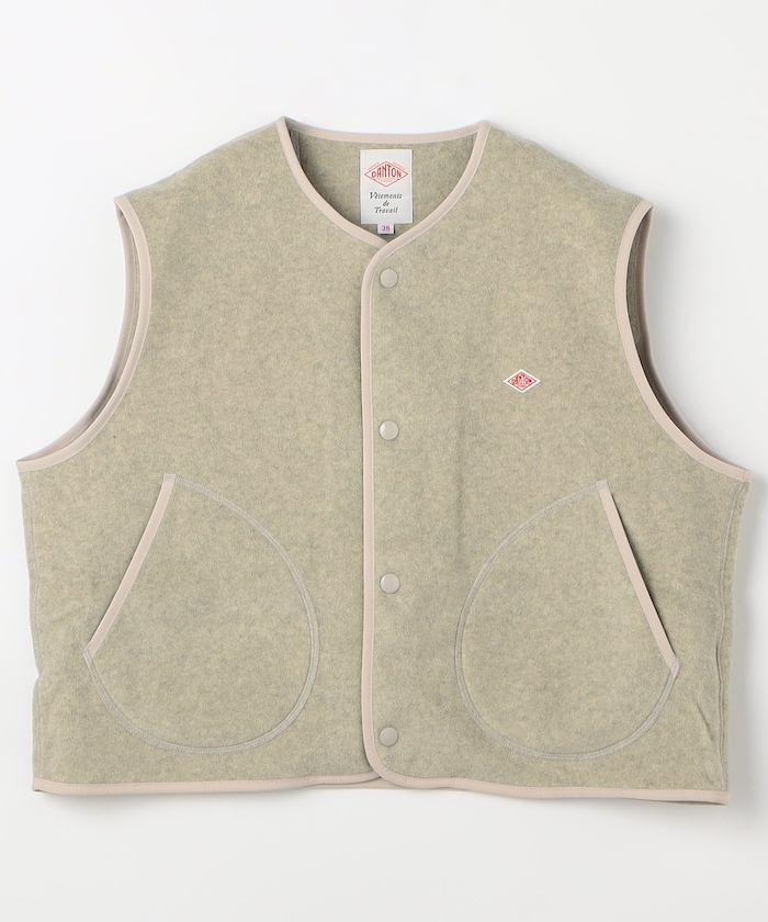 FLEECE COLLARLESS VEST