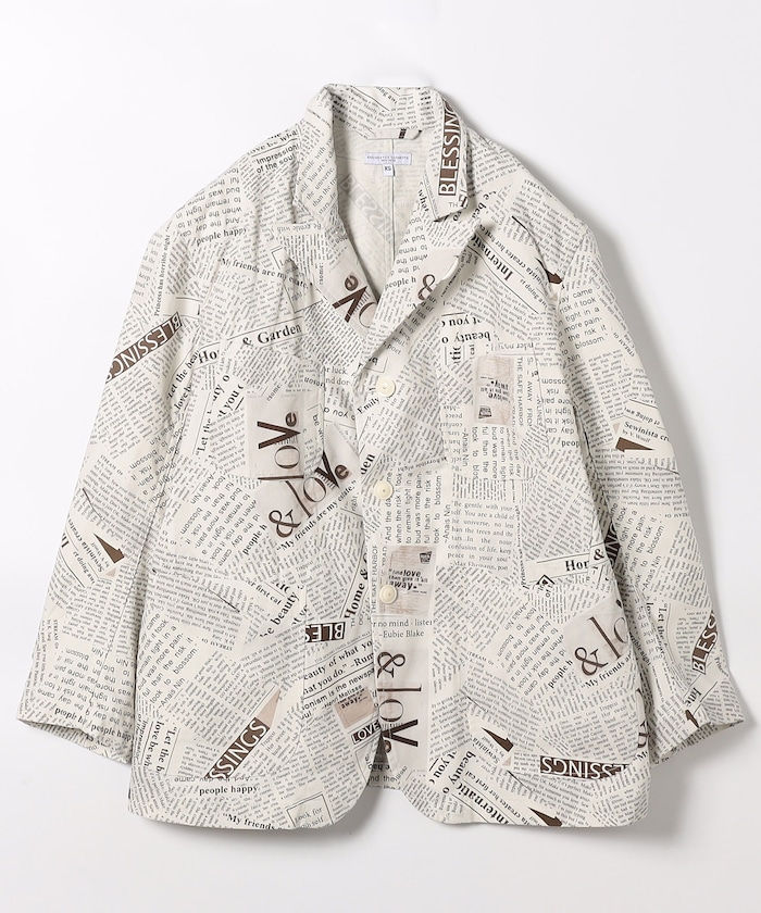 Bedford Jacket - Cotton Newspaper Print Canvas