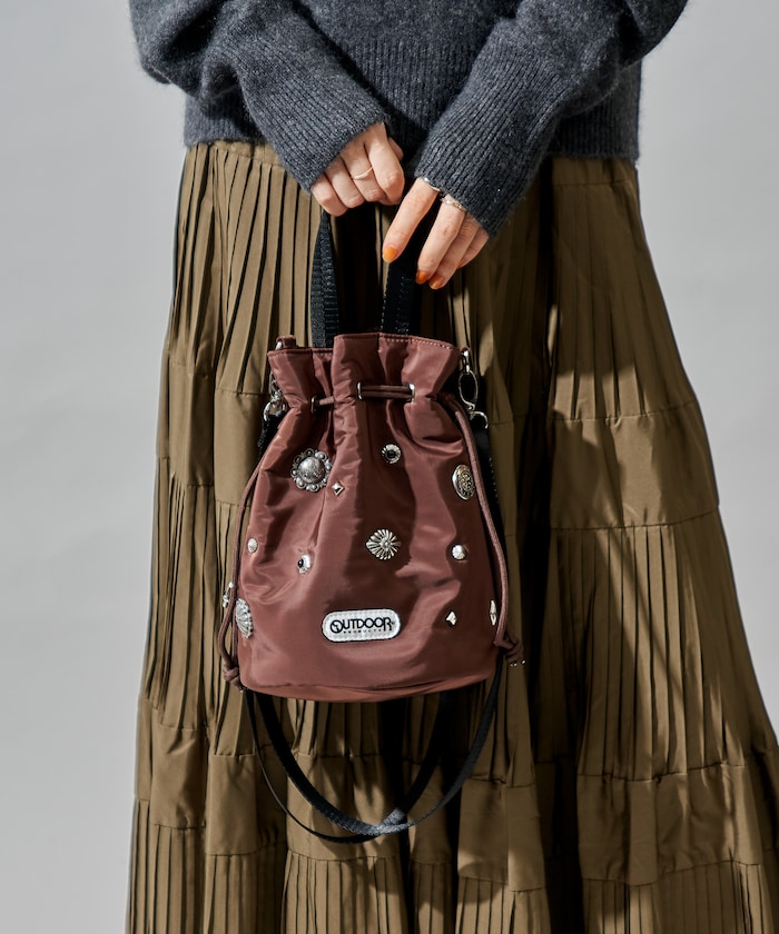 OUTDOOR PRODUCTS/別注 2WAY コンチョ 持ち手付き巾着バッグ