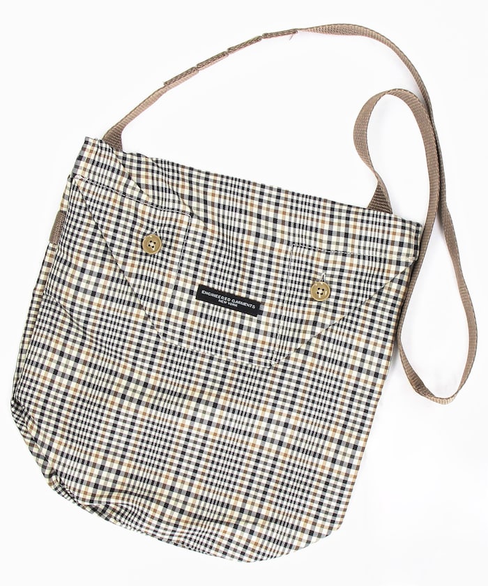 ベージュ:KhakiPlaidPolyesterCloth