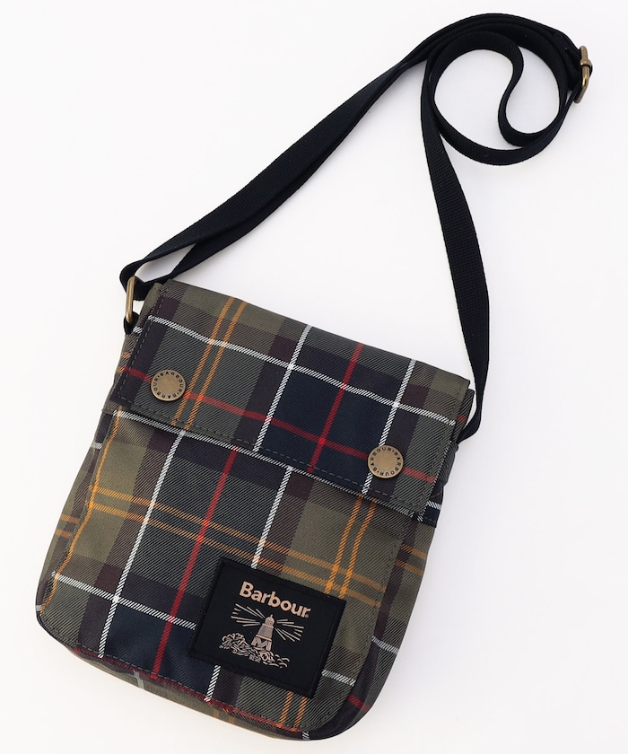 barbour traditional tartan flight crossbody bag