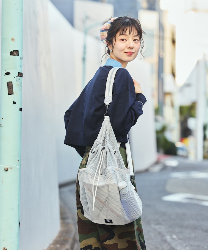 別注 マルチway ナイロンコード付き メッシュバッグ