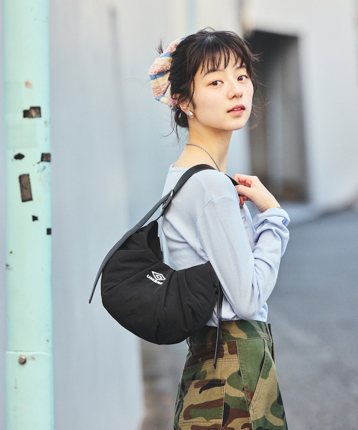 別注 サイドベルト ショルダー ギャザーバッグ