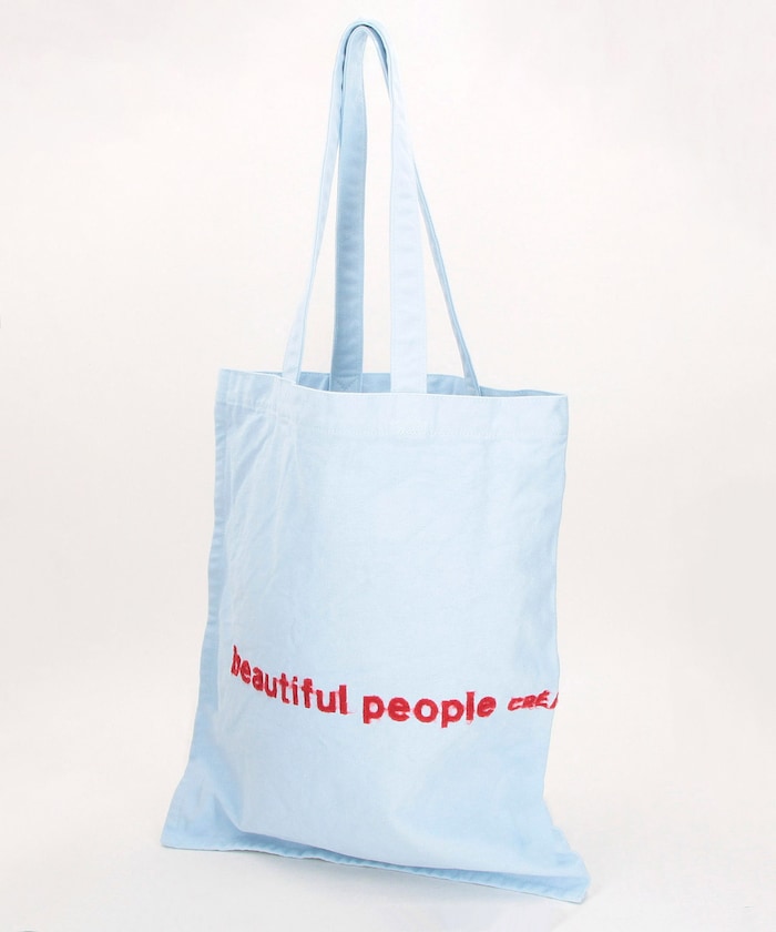 brushed logo tote bag