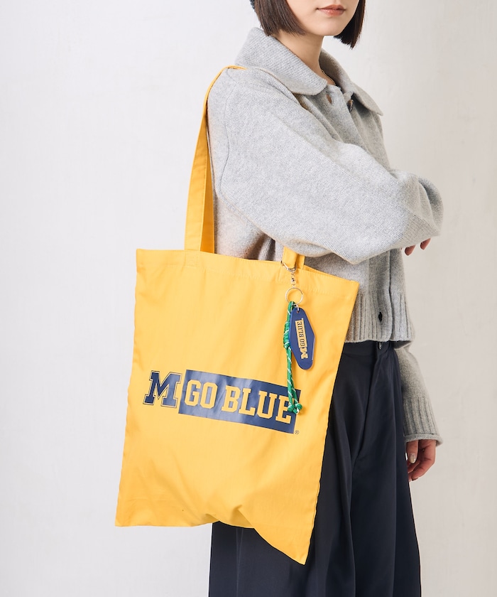 カレッジロゴ キーチャーム付きトートバッグ/A4サイズトートバッグ