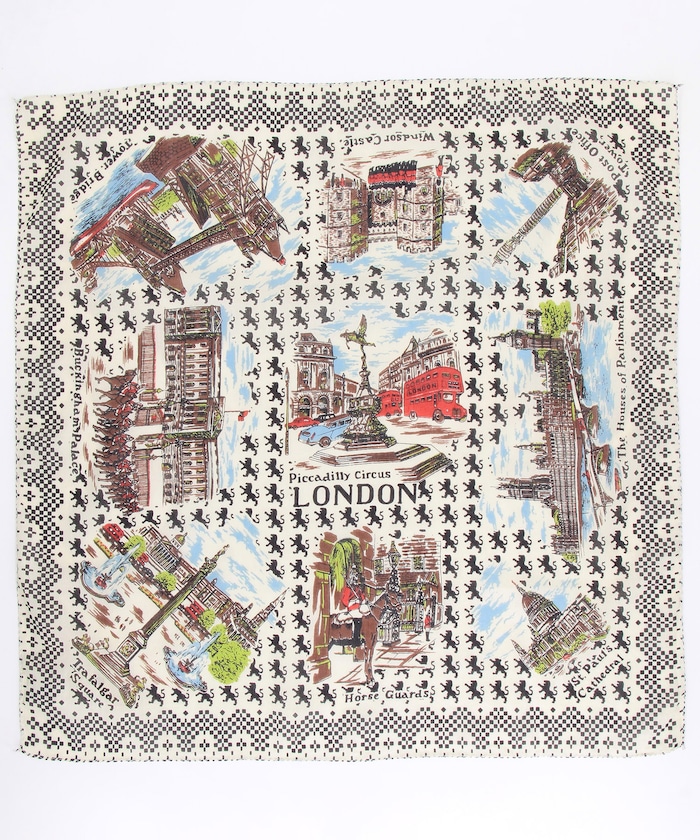64cm London Map Scarf