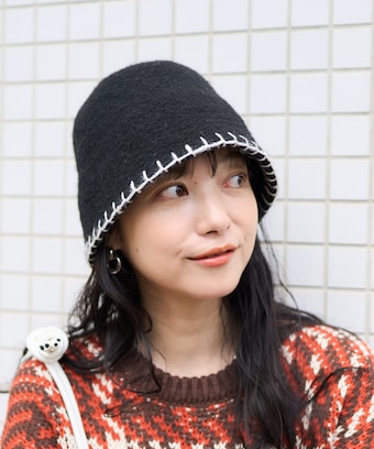 ✓90s Vintage PHENIX イヤーフラップ ナイロンウール帽子 どぎつい 在原