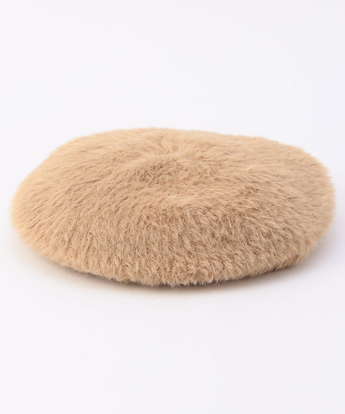 モヘアライクベレー帽