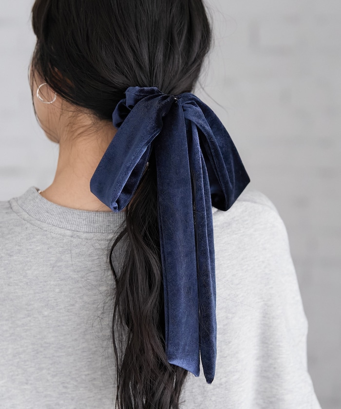 ベロアリボン シュシュ