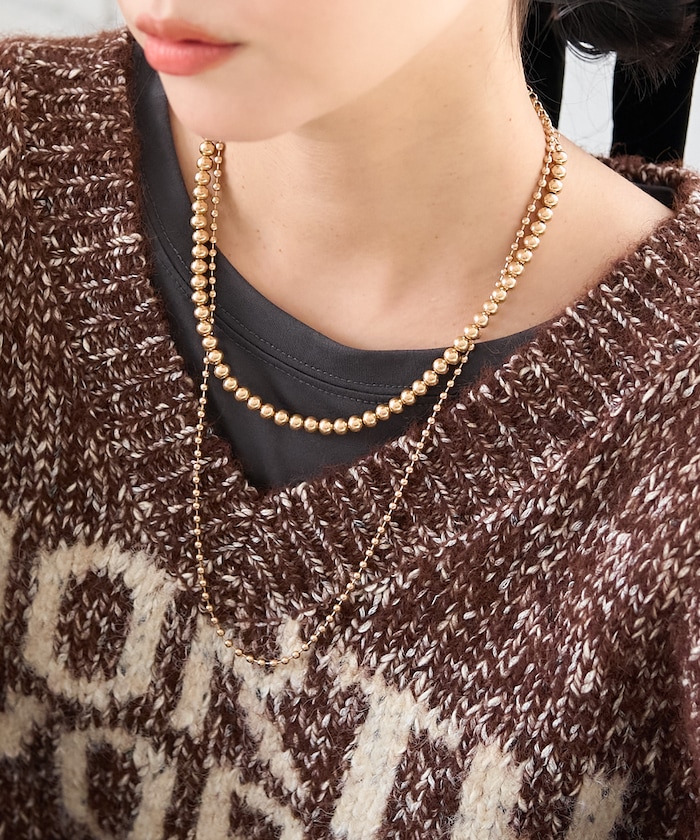 ボールチェーン セットネックレス