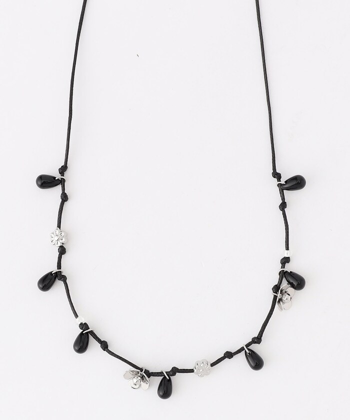 花モチーフ ビーズネックレス