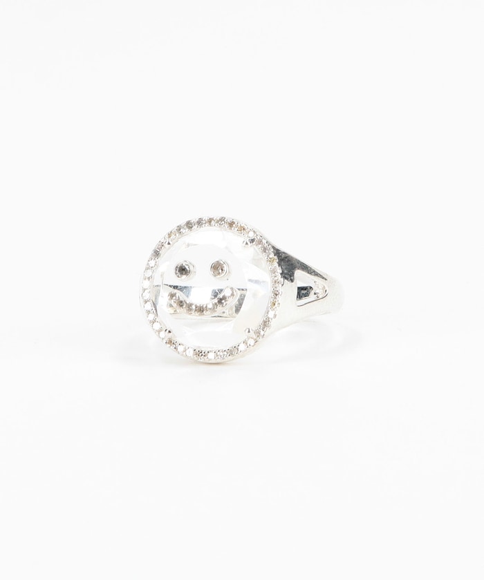 Crystal smile ring