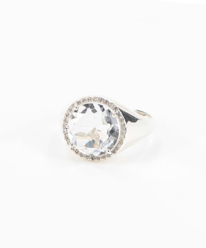 Round crystal ring