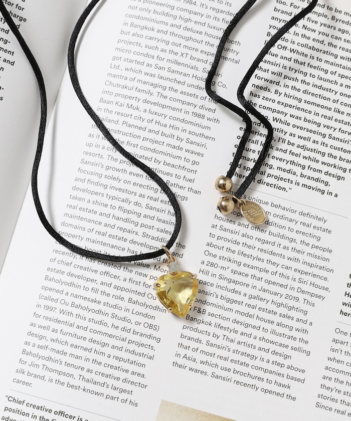 別注 ガラスハートネックレス