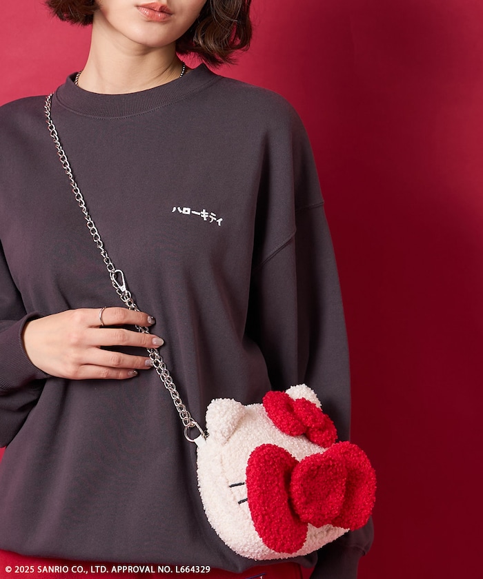 【12月11日12:00予約開始】”HELLOKITTY” もこもこポシェット チェーンバッグ