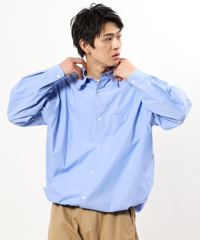 限定展開 ワイドシルエット スピンドル レギュラーカラーシャツ