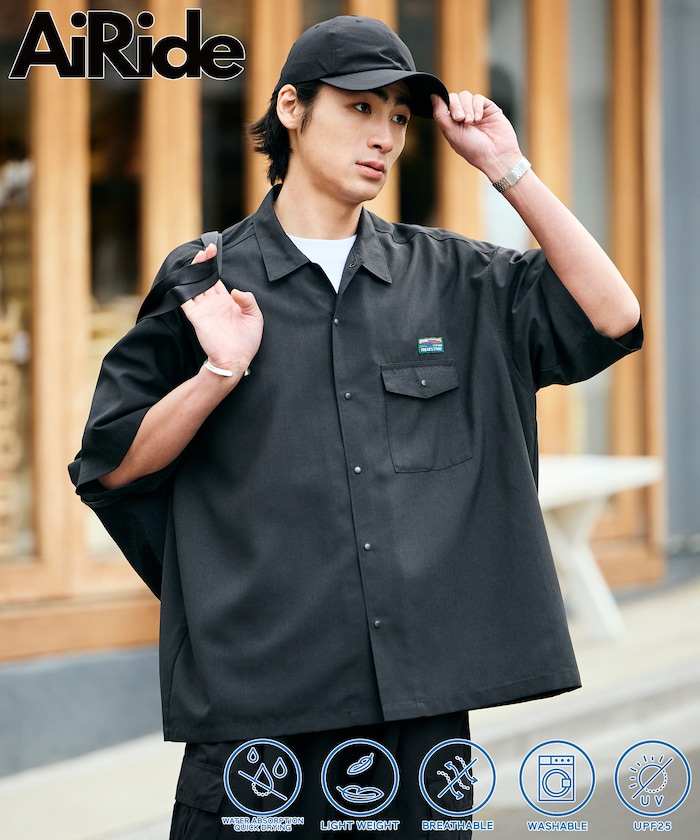 AiRide/エアライド リラックスフィット ショートスリーブ ポケットシャツ/吸水速乾/UVカット 【限定展開】