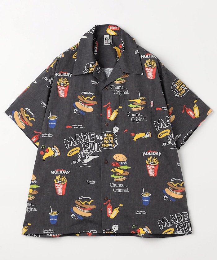 限定展開 フードパターンショートスリーブシャツ / Food Pattern S
