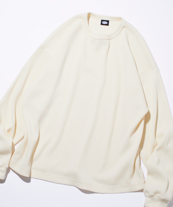 ビッグシルエット ロングスリーブ ワッフル  サーマル L/S Tシャツ 【限定展開】