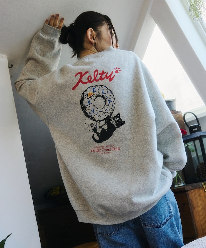 KELTY×FREAK'S STORE/ケルティ 別注 ドーナツ キャットプリント スウェット 【限定展開】
