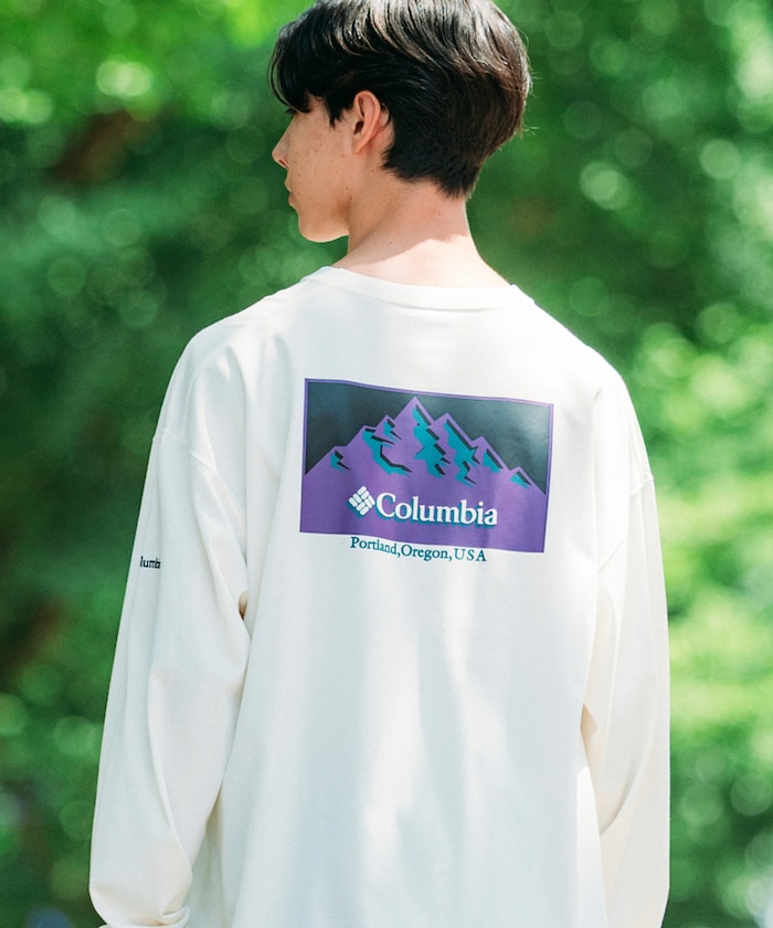 Columbia×FREAK'S STORE 別注 インペリアルパーク バックプリント ロングスリーブTシャツ 【限定展開】