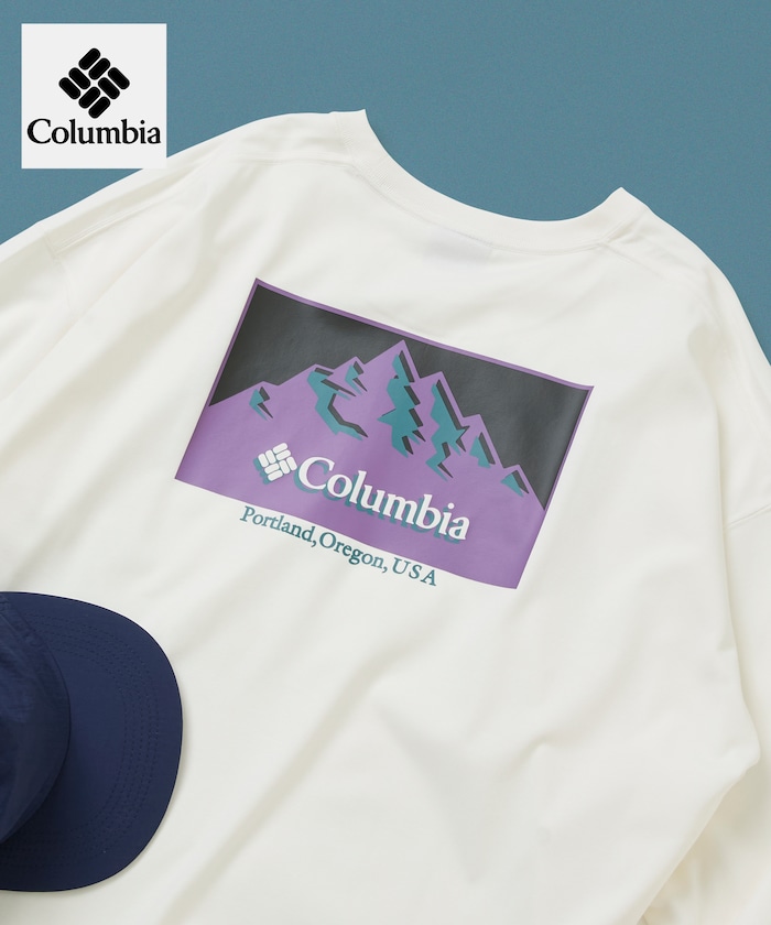 Columbia×FREAK'S STORE 別注 インペリアルパーク バックプリント ロングスリーブTシャツ 【限定展開】