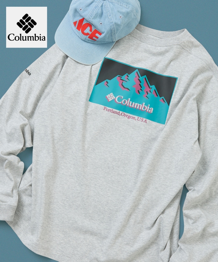 Columbia×FREAK'S STORE 別注 インペリアルパーク バックプリント ロングスリーブTシャツ 【限定展開】